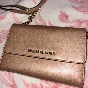 Michael Kors Metallic Gold Clutch